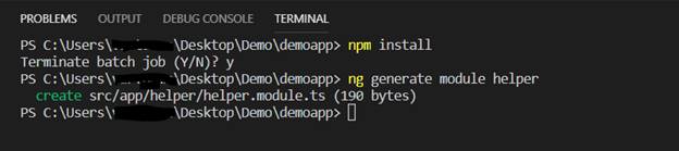 ng generate module helper